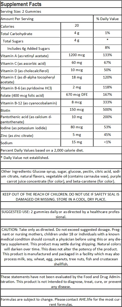 Advanced Multi-Vitamin Mineral Complex Adult Gummies