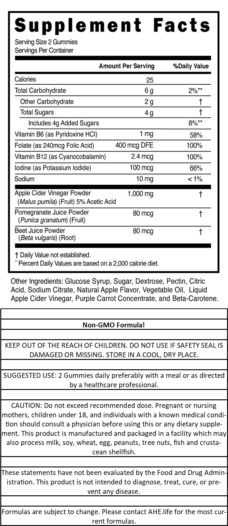 All Natural Apple Cider Vinegar Gummies (ACV) 1,000 mg