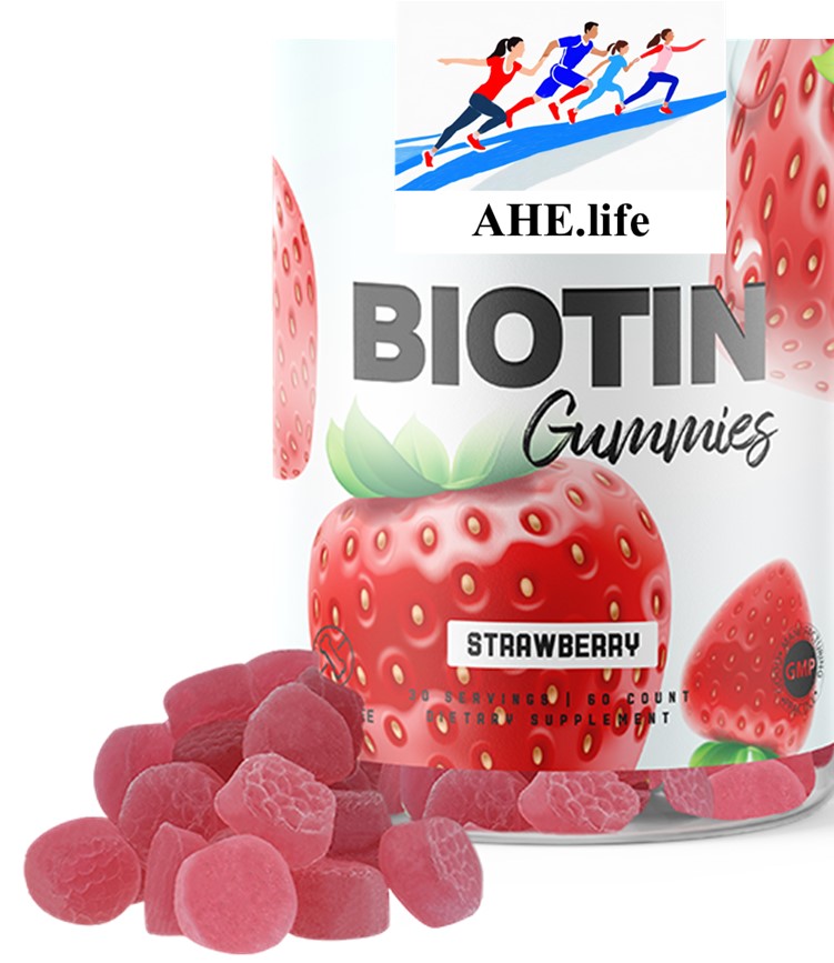 Biotin Vegan Gummies 10,000mcg, Natural Strawberry Flavor