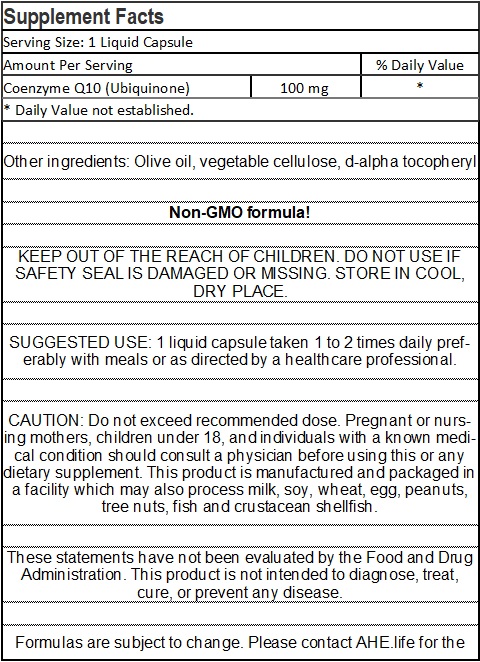 CoQ10 100mg Ubiquinone