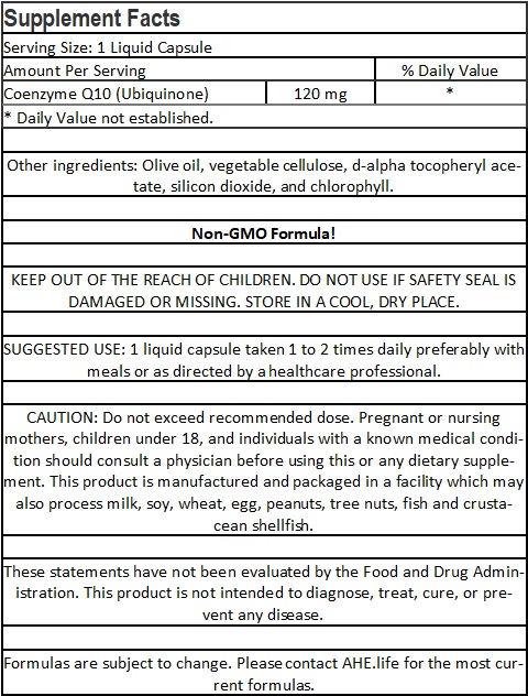 CoQ10 120mg Ubiquinone