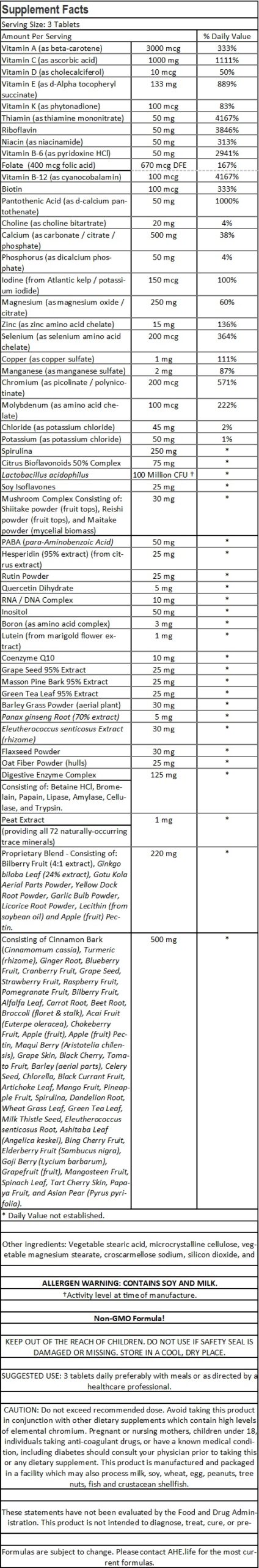 Just For Life Multi Vitamin Complex