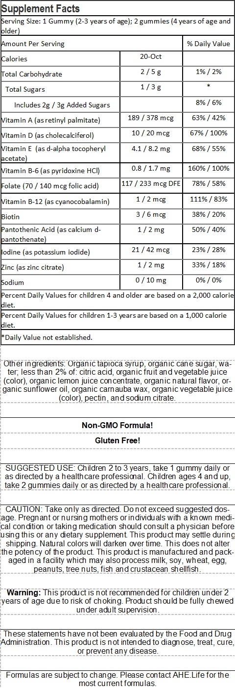 Kids Organic Multi-Vitamin Gummies