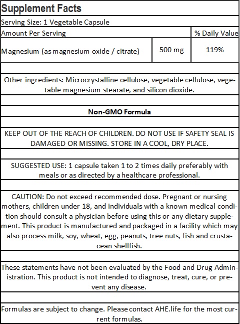 Magnesium 500mg