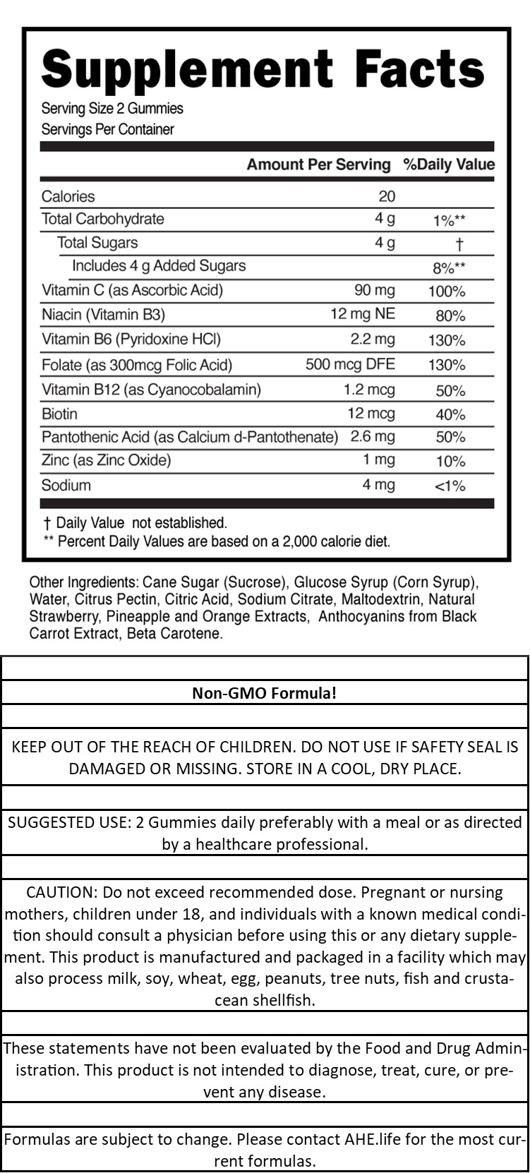 Multivitamin Fruit Mix Gummies, Natural Pineapple, Strawberry, Orange Flavor