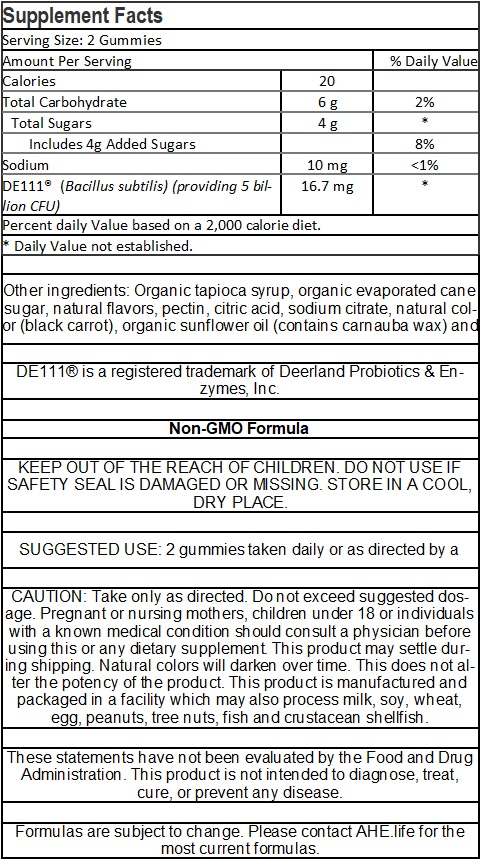 Organic Probiotic Adult Gummies