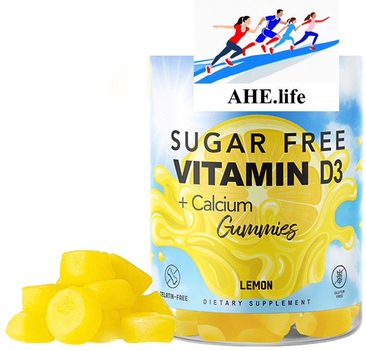 Sugar Free Vitamin D3 Plus Calcium Gummies, Lemon Flavor