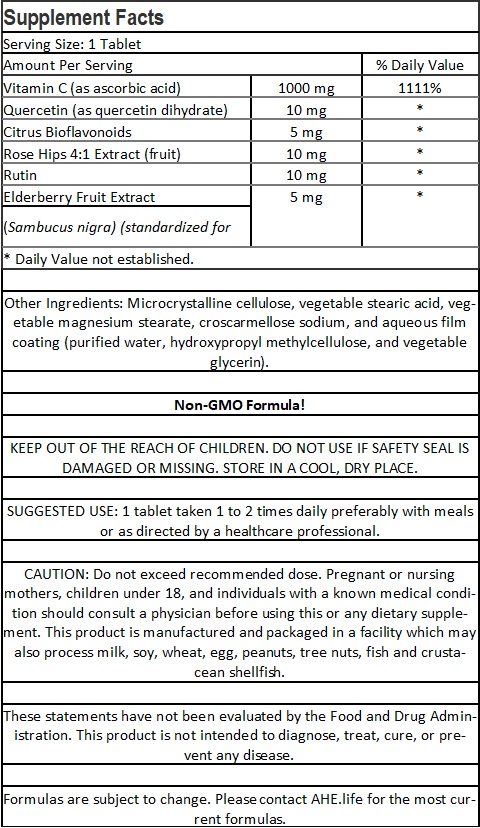 Vitamin C 1,000mg Complex with Elderberry