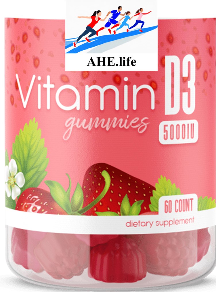 Vitamin D3 5,000 IU Gummies, Strawberry Flavor